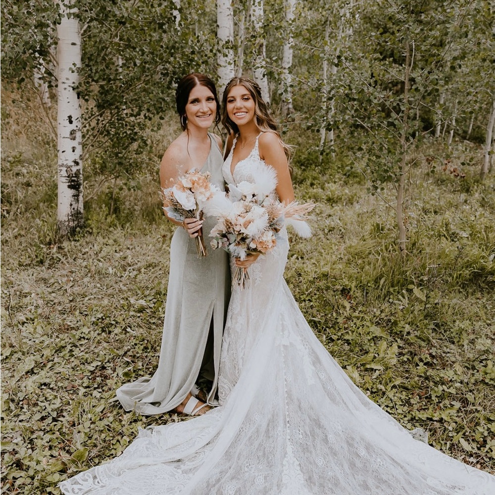 Green bridesmaid dress